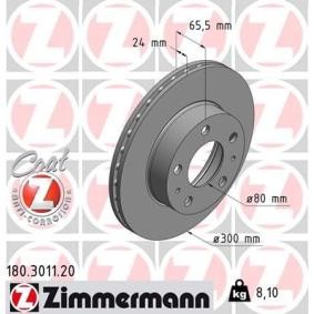 Bremsscheibe 180.3011.20 von ZIMMERMANN günstig für 61,83 € online kaufen