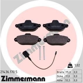 Bremsbeläge 21436.170.5 von ZIMMERMANN günstig für 37,34 € online kaufen