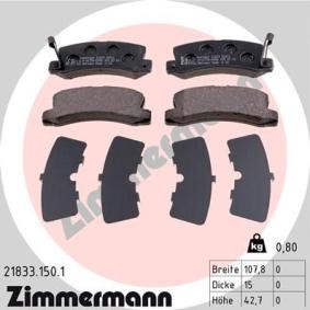 Compre Pastilhas de travão da ZIMMERMANN 21833.150.1 a um preço baixo por 85,33 €