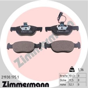 Bremsbeläge 21930.175.1 von ZIMMERMANN günstig für 80,24 € online kaufen