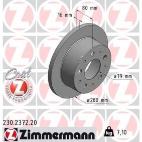 Bremsscheibe 230.2372.20 von ZIMMERMANN günstig für 64,26 € online kaufen