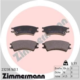 Köp Bromsbelägg av ZIMMERMANN 23238.160.1 till det låga priset 394,86 kr