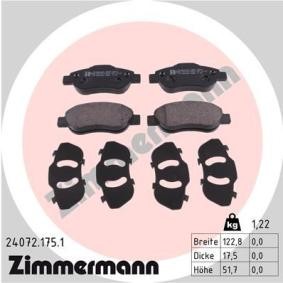 Bremsbeläge 24072.175.1 von ZIMMERMANN günstig für 37,91 € online kaufen
