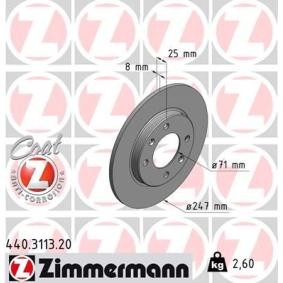 Bremsscheibe 440.3113.20 von ZIMMERMANN günstig für 34,60 € online kaufen