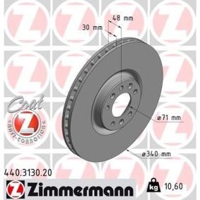 Bremsscheibe 440.3130.20 von ZIMMERMANN günstig für 88,74 € online kaufen