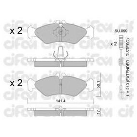 Bremsbeläge von CIFAM 822-571-0K