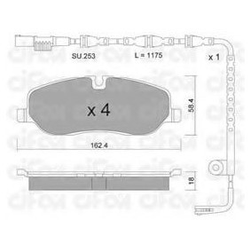 Bremsbeläge 822-693-1K von CIFAM günstig für 63,10 € online kaufen