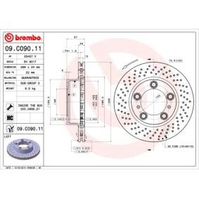 Achetez des Disque de frein BREMBO 09.C090.11 à prix pour 68,58 €