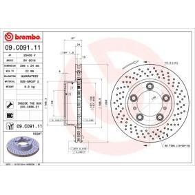 Achetez des Disque de frein BREMBO 09.C091.11 à prix pour 68,58 €