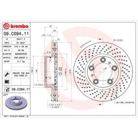 Achetez des Disque de frein BREMBO 09.C094.11 à prix pour 74,20 €