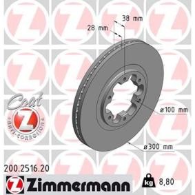 Osta Jarrulevy ZIMMERMANN:llä 200.2516.20 edullisesti hintaan 66,29 €