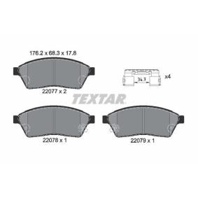 Achetez des Plaquettes de frein TEXTAR 2207701 à prix pour 94,20 €