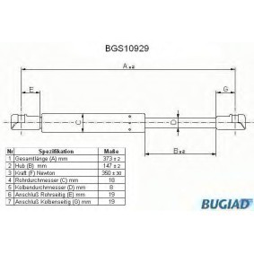 Acquista Ammortizzatore pneumatico cofano motore da BUGIAD BGS10929 a buon mercato per soli 14,77 €