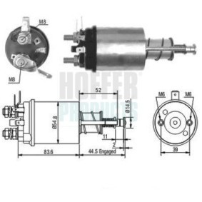 Comprar Solenoide de arranque de HOFFER 6646021 a bajo precio de 57,94 €