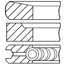 Achetez des Segment de piston de chez GOETZE ENGINE en ligne pour H-1 Camion plate-forme/Châssis à prix modérés