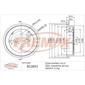 Bremstrommel BD-2895 von FREMAX günstig für 58,97 € online kaufen