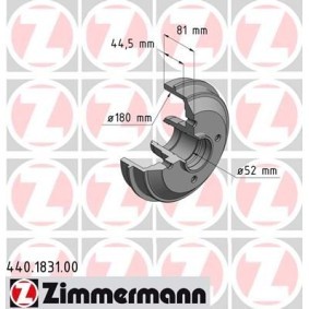 Bremstrommel für PEUGEOT von ZIMMERMANN