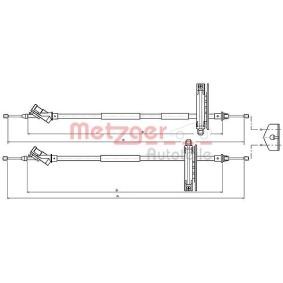 Handbremsseil 10.5361 von METZGER günstig für 34,97 € online kaufen