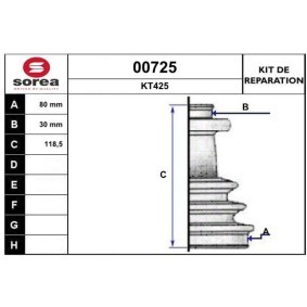 Achetez des Jeu de joint-soufflet, arbre de commande SNRA 00725 à prix pour 9,52 €