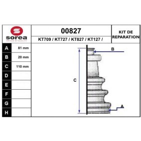 Achetez des Jeu de joint-soufflet, arbre de commande SNRA 00827 à prix pour 10,05 €