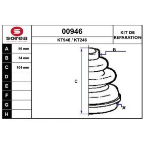 Achetez des Jeu de joint-soufflet, arbre de commande SNRA 00946 à prix pour 9,52 €