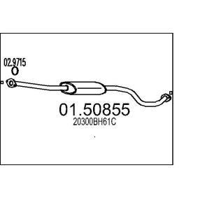 Mittelschalldämpfer 01.50855 NISSAN NOTE von MTS
