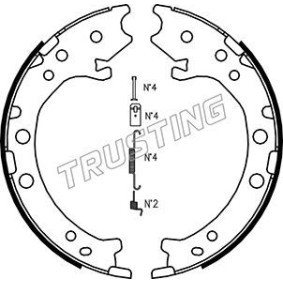 Bremsbackensatz, Feststellbremse 044.026K von TRUSTING günstig für 77,29 € online kaufen
