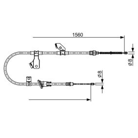 Handbremsseil 1 987 482 626 von BOSCH günstig für 29,83 € online kaufen