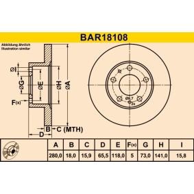 Compre Disco de travão da Barum BAR18108 a um preço baixo por 79,94 €