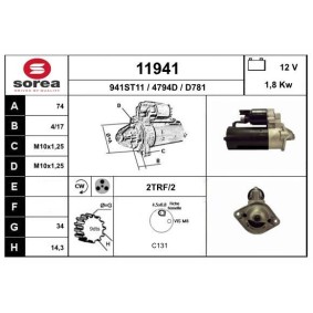 Köp Startmotor av EAI 11941 till det låga priset 2781,43 kr