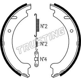 Bremsbackensatz, Feststellbremse 127.272K von TRUSTING günstig für 85,70 € online kaufen