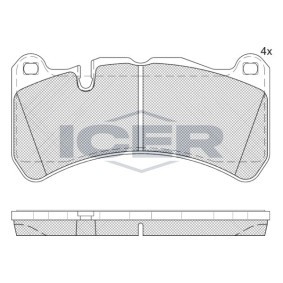 Achetez des Plaquettes de frein ICER 182260 à prix pour 66,93 €