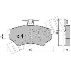 Bremsbeläge 22-0050-0 von METELLI günstig für 29,38 € online kaufen