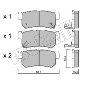 SSANGYONG Bremsbeläge von METELLI