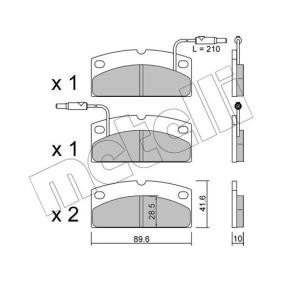 Compre Pastilhas de travão da METELLI 22-0767-1 a um preço baixo por 19,55 €