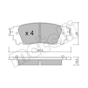 Achetez des Plaquettes de frein METELLI 22-1041-0 à prix pour 29,83 €