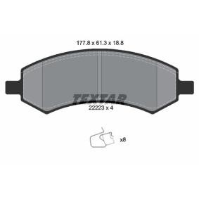 Achetez des Plaquettes de frein TEXTAR 2222301 à prix pour 93,86 €