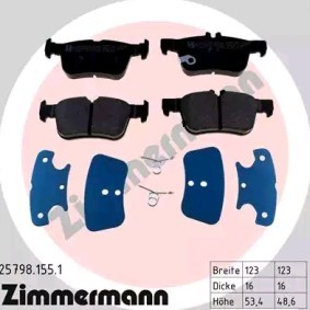Achetez des Plaquettes de frein ZIMMERMANN 25798.155.1 à prix pour 59,65 €