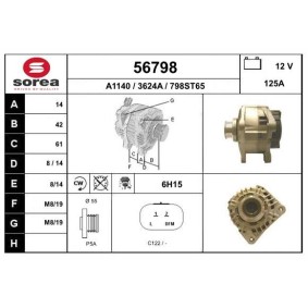 Lichtmaschine 56798 von EAI günstig für 167,83 € online kaufen