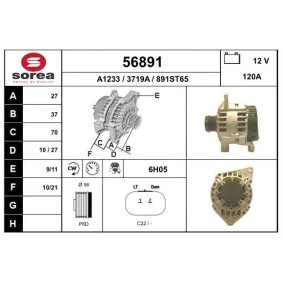 Lichtmaschine 56891 von EAI günstig für 141,86 € online kaufen