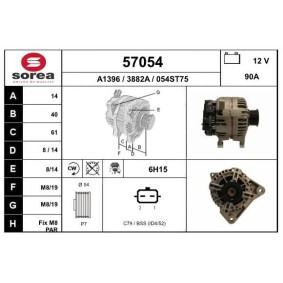 Lichtmaschine 57054 von EAI günstig für 164,88 € online kaufen