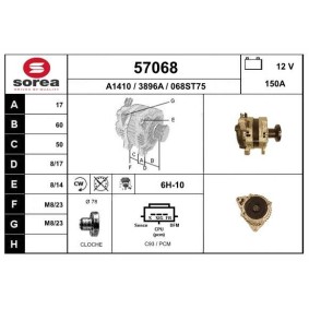 Lichtmaschine 57068 von EAI günstig für 222,07 € online kaufen