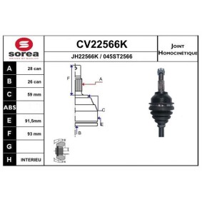Gelenksatz, Antriebswelle CV22566K von EAI günstig für 54,79 € online kaufen