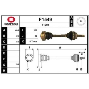 Antriebswelle F1549 von SNRA günstig für 205,17 € online kaufen