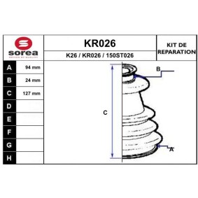 Faltenbalgsatz, Antriebswelle KR026 von EAI günstig für 11,06 € online kaufen