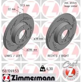 Bremsscheibe 150.1269.53 von ZIMMERMANN günstig für 110,38 € online kaufen