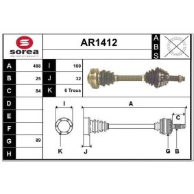 Antriebswelle AR1412 von SNRA günstig für 194,48 € online kaufen