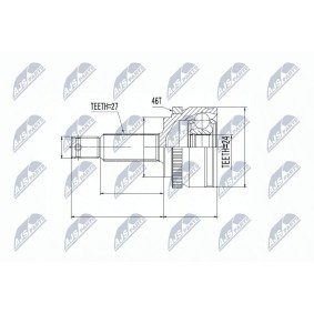 Acquista Kit giunti semiasse da NTY NPZ-KA-359 a buon mercato per soli 49,06 €