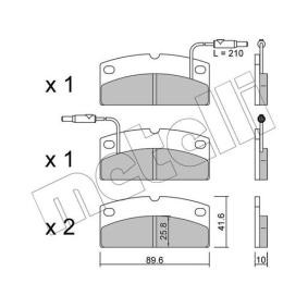 Compre Pastilhas de travão da METELLI 22-1231-0 a um preço baixo por 16,43 €