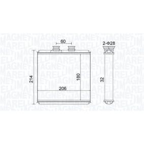 Wärmetauscher, Innenraumheizung 350218510000 von MAGNETI MARELLI günstig für 40,26 € online kaufen